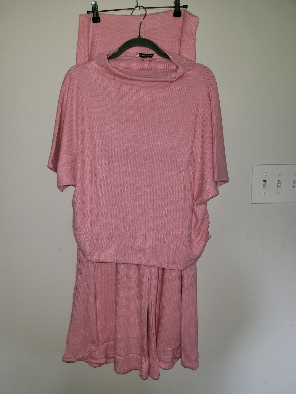 Zenana Outfitters Ribbed Two-Piece Lounge Set - Dusty Pink - Picture 5 of 6